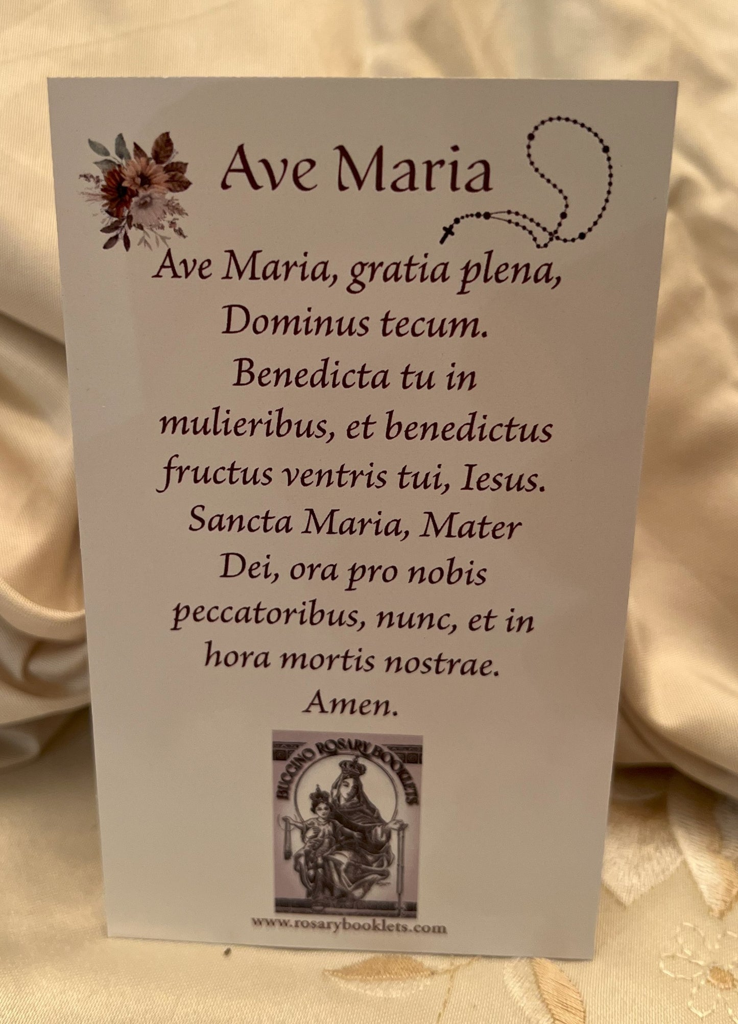 Ave Maria Prayer Card