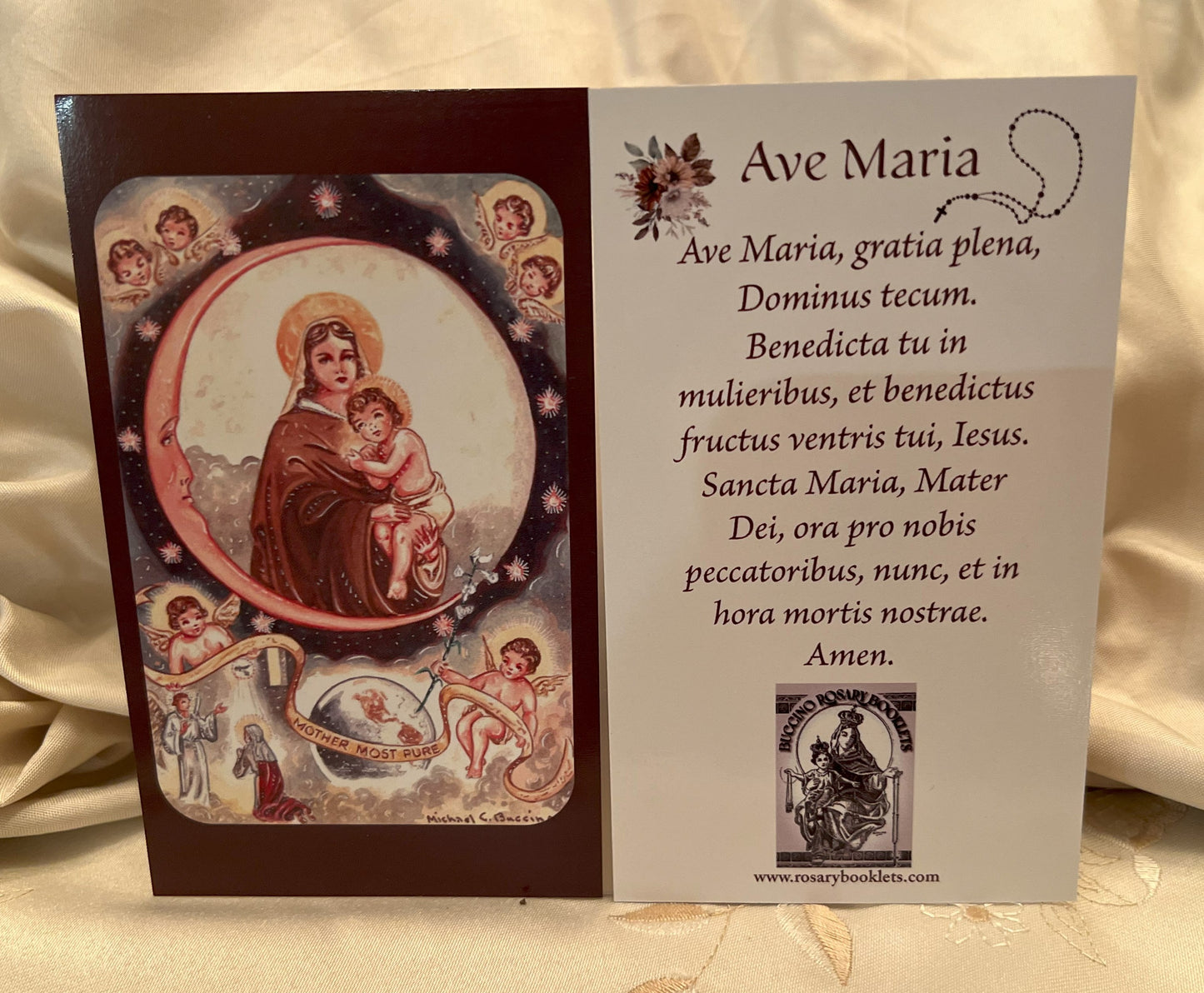Ave Maria Prayer Card