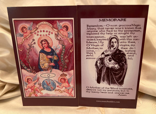 The Memorare Prayer Card