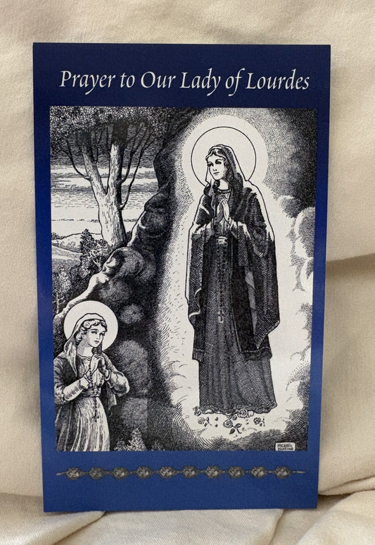 Our Lady of Lourdes Prayer Card