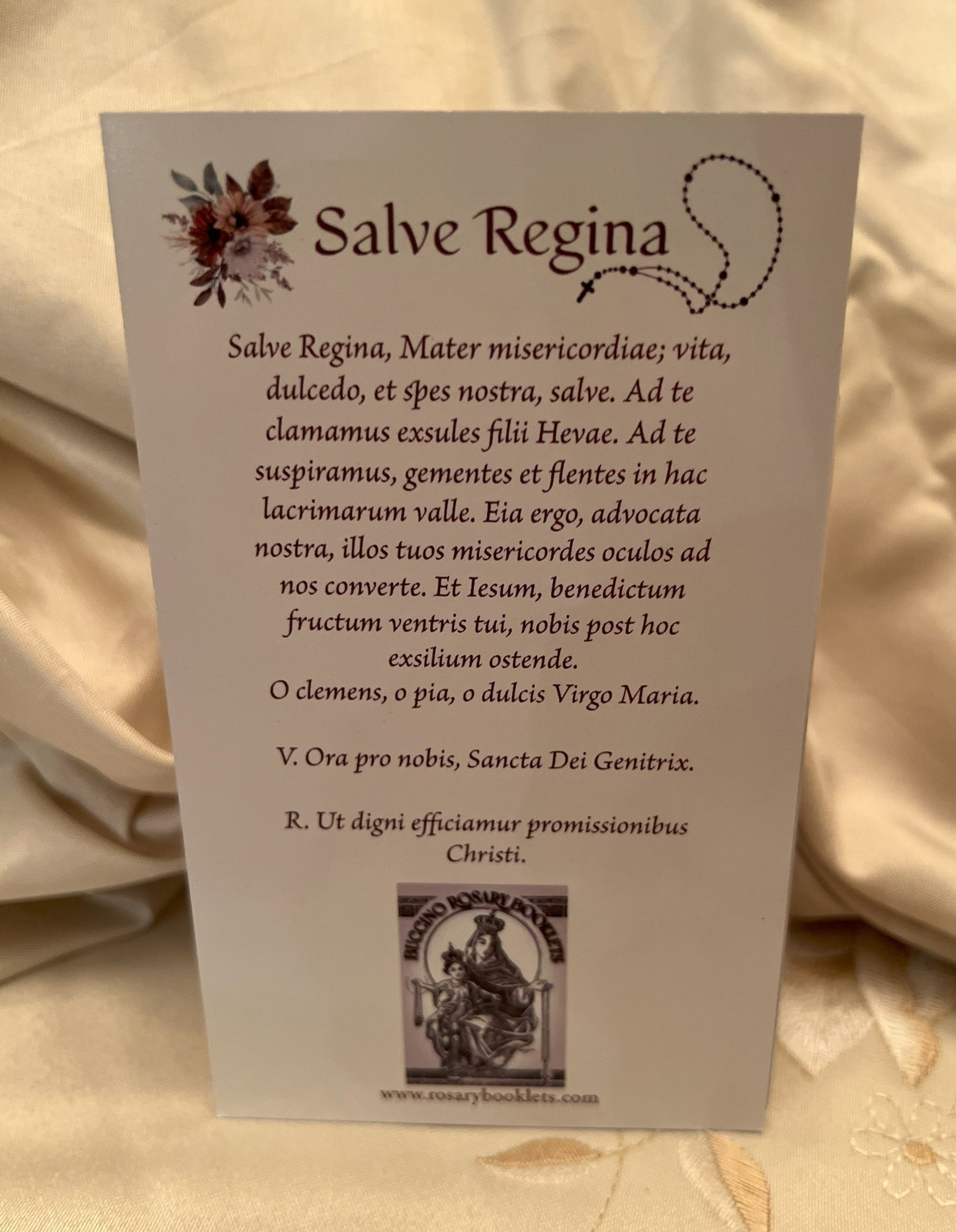 Salve Regina Prayer Card