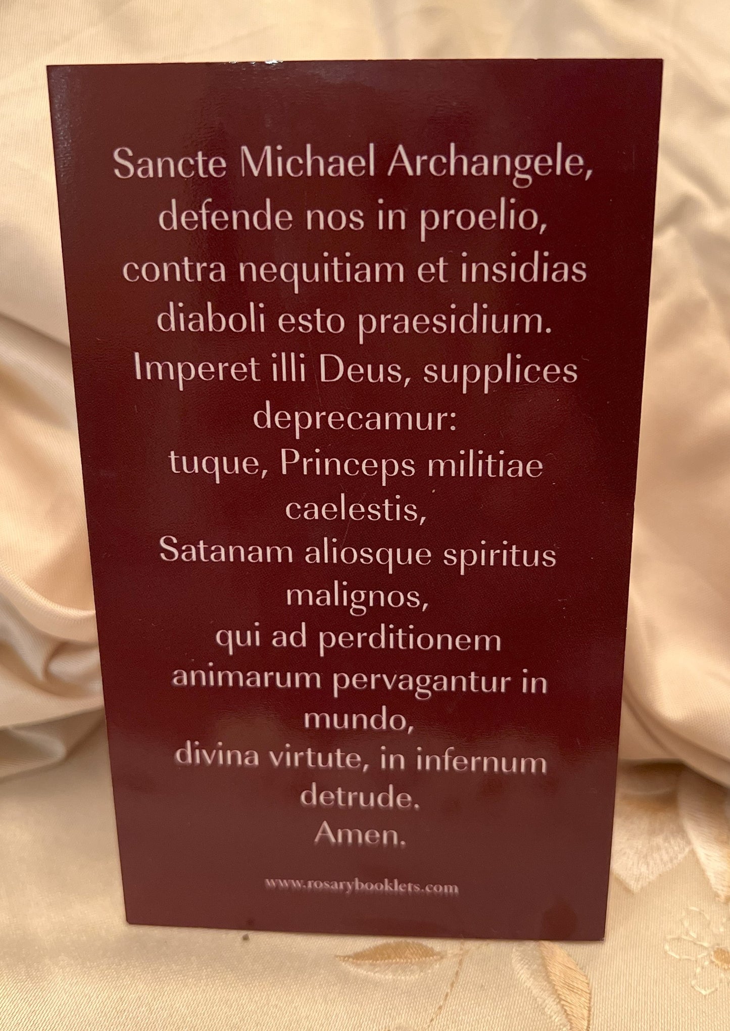 St. Michael the Archangel Prayer Card (in Latin)