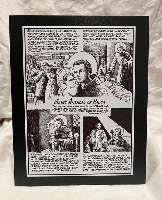 Saint Anthony of Padua Desktop Plaque (8"X10"X1/8")