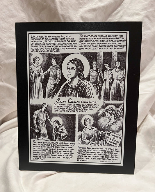 Saint Cecilia Desktop Plaque (8"X10"X1/8")