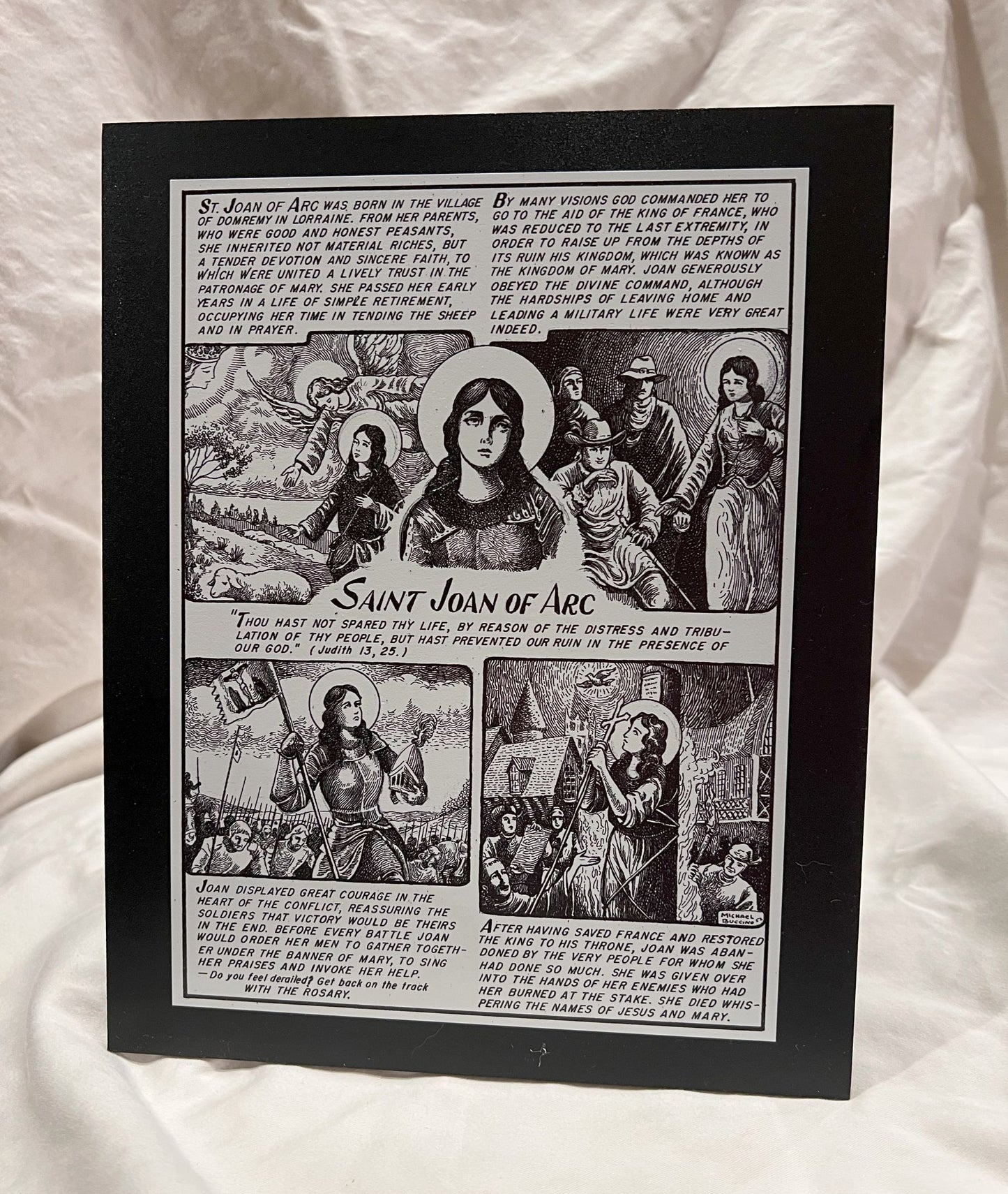 Saint Joan of Arc Desktop Plaque (8"X10"X1/8")