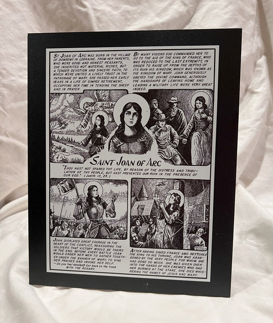 Saint Joan of Arc Desktop Plaque (8"X10"X1/8")