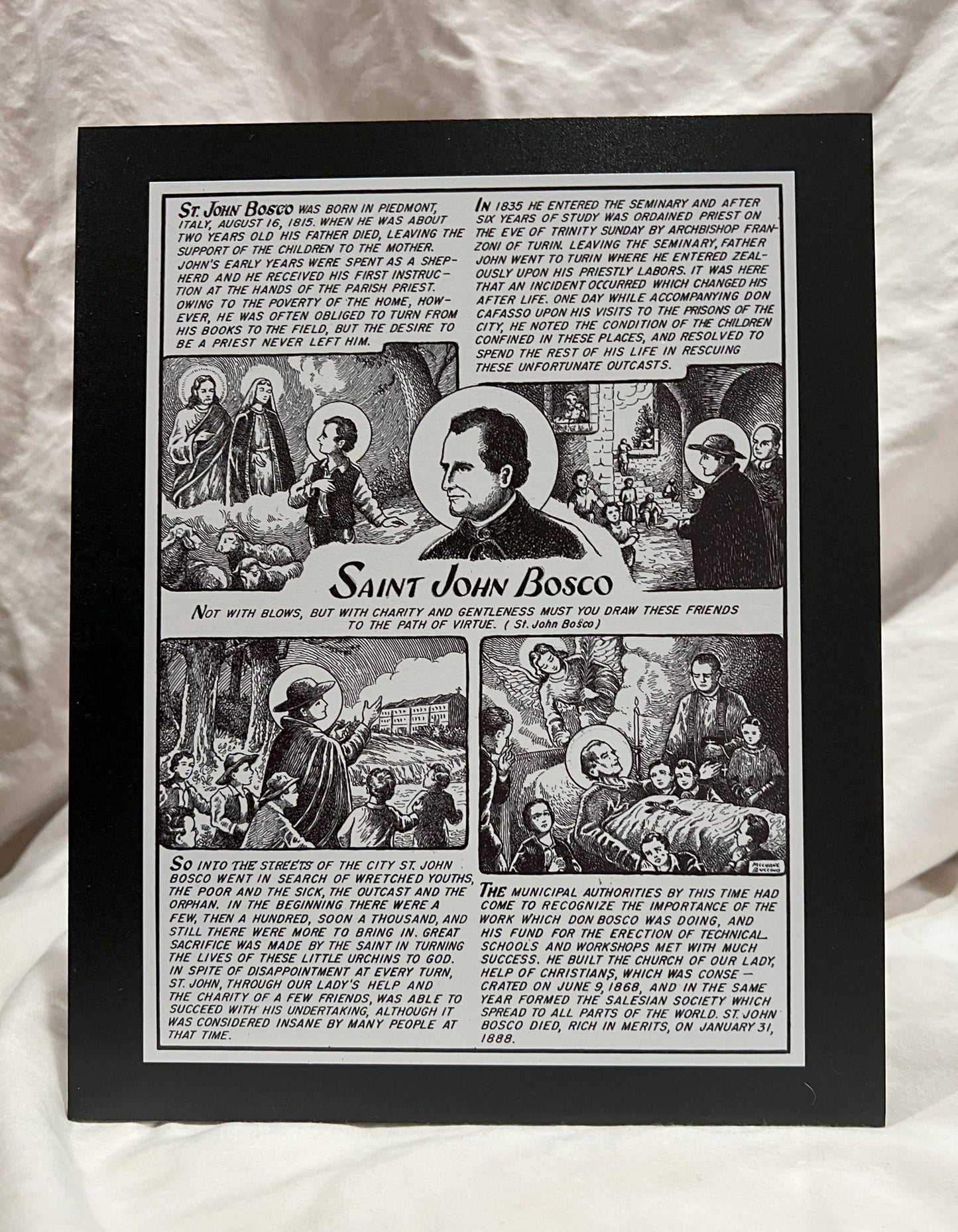 Saint John Bosco Desktop Plaque (8"X10"X1/8")