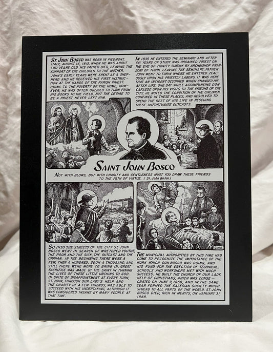 Saint John Bosco Desktop Plaque (8"X10"X1/8")