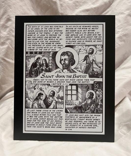 Saint John the Baptist Desktop Plaque (8"X10"X1/8")