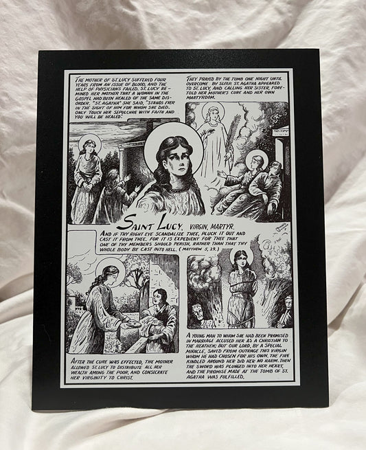 Saint Lucy Desktop Plaque (8"X10"X1/8")