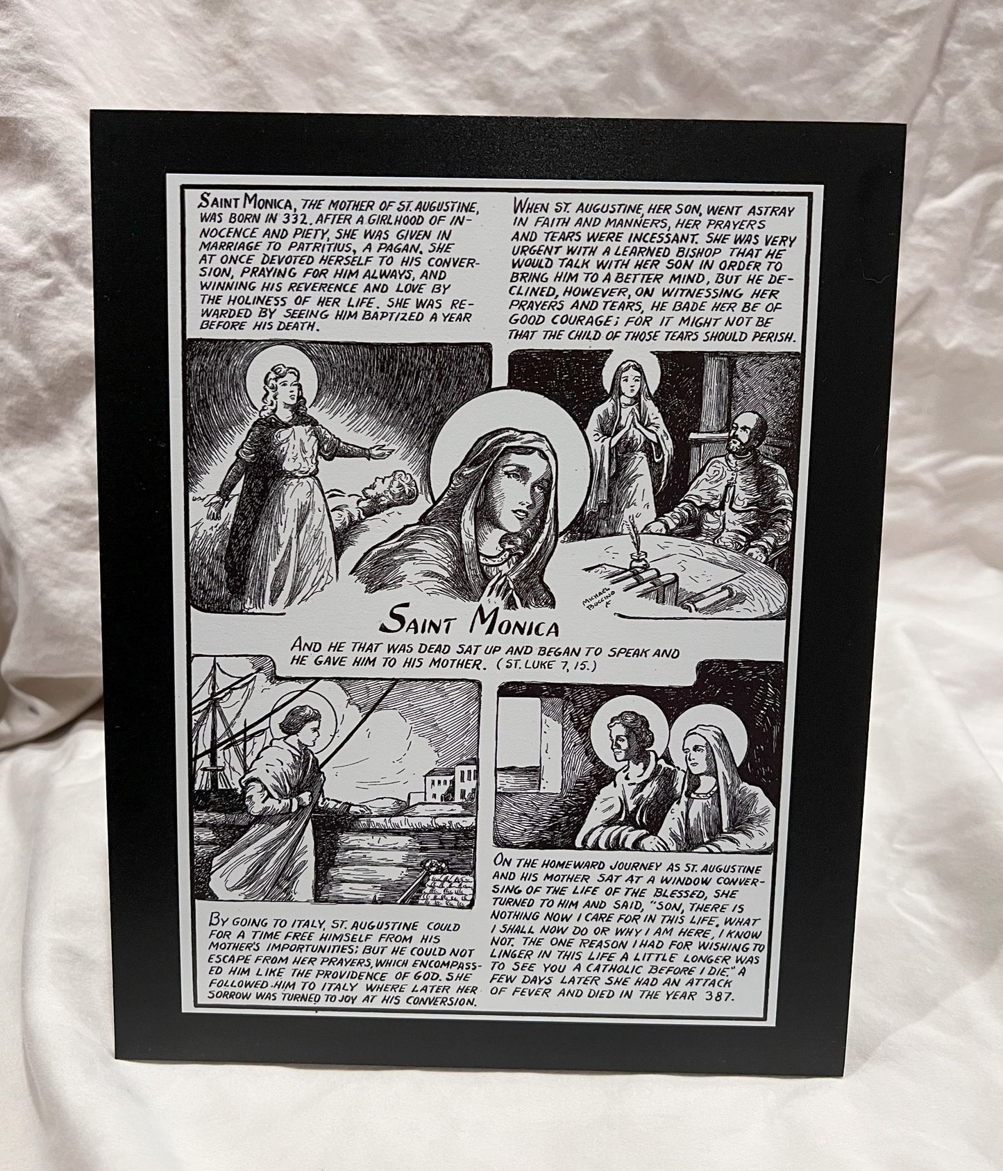 Saint Monica Desktop Plaque (8"X10"X1/8")
