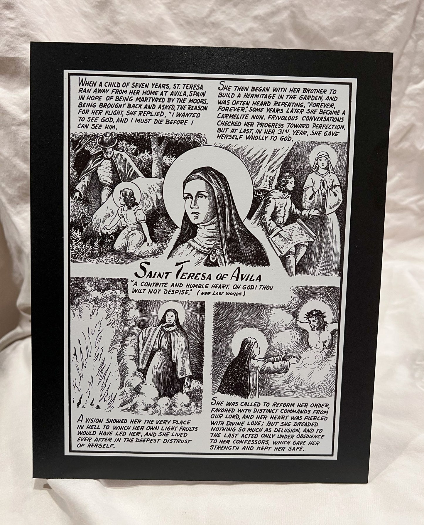 Saint Teresa of Avila Desktop Plaque (8"X10"X1/8")