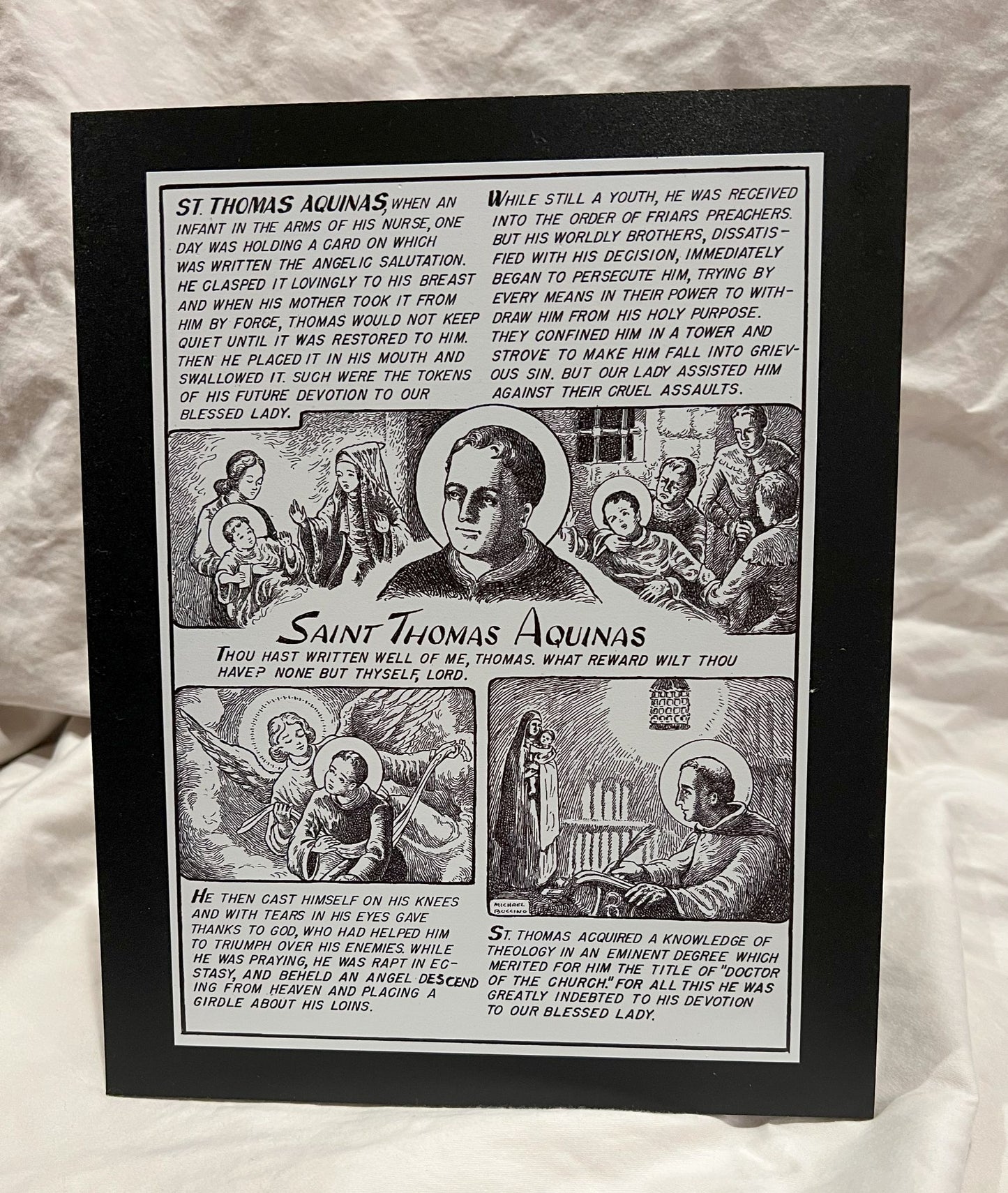 Saint Thomas Aquinas Desktop Plaque (8"X10"X1/8")