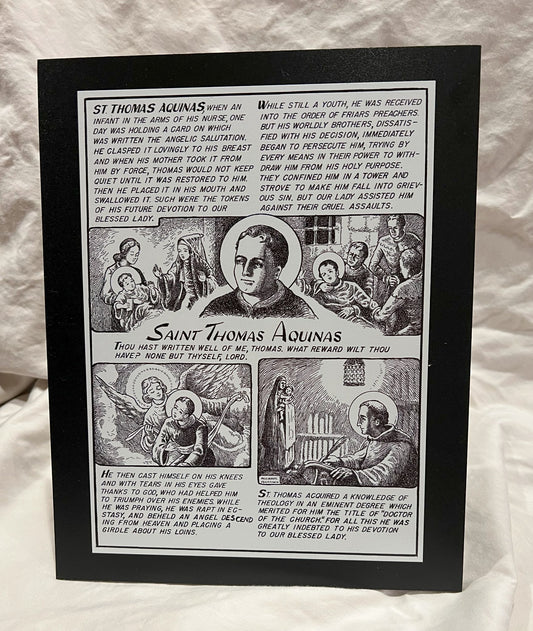 Saint Thomas Aquinas Desktop Plaque (8"X10"X1/8")