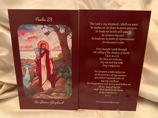 The Divine Shepherd (Psalm 23) Prayer Card