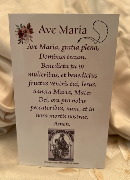 Ave Maria Prayer Card