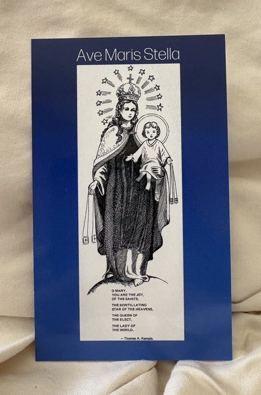 Ave Maris Stella Prayer Card
