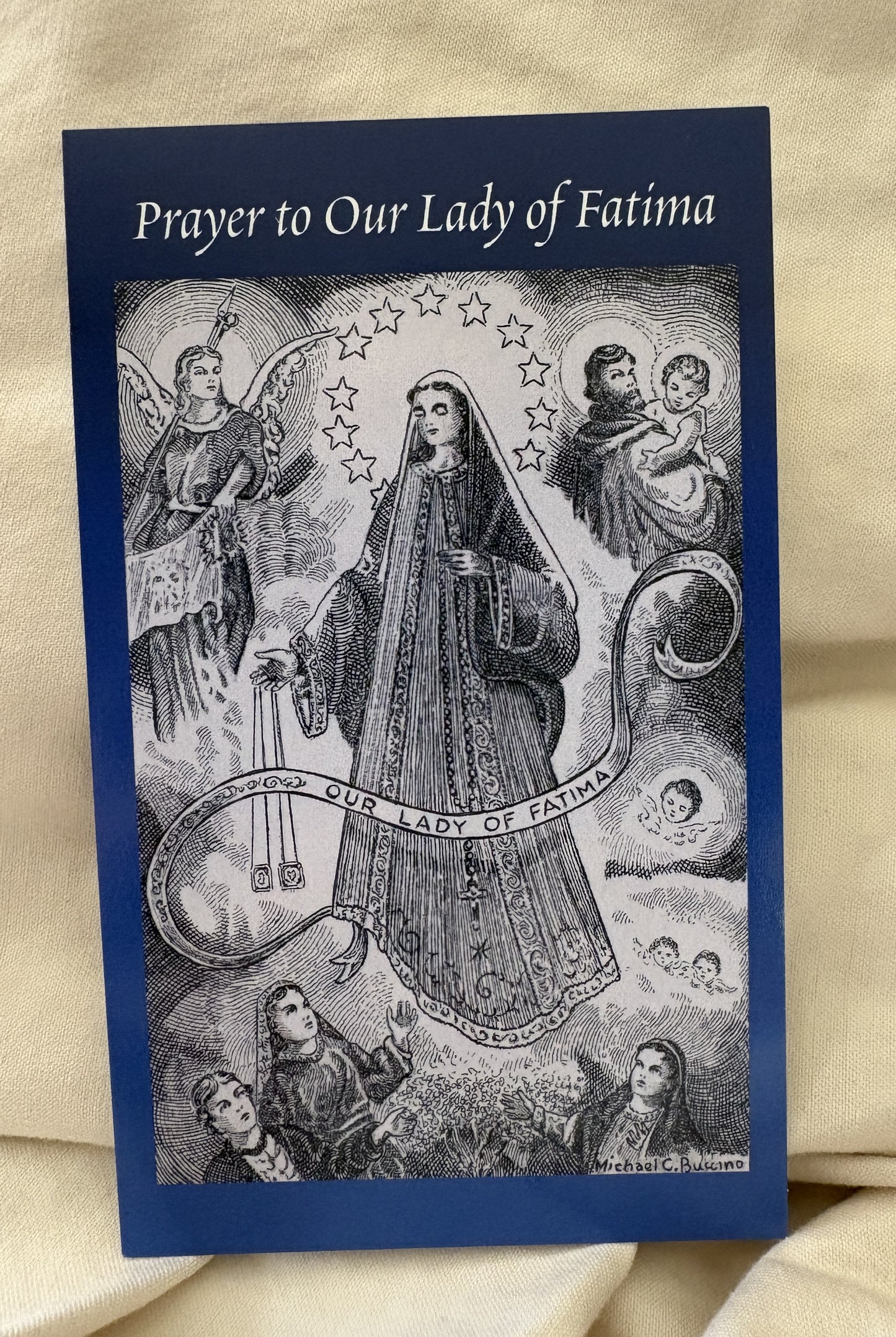 Our Lady of Fatima Prayer Card