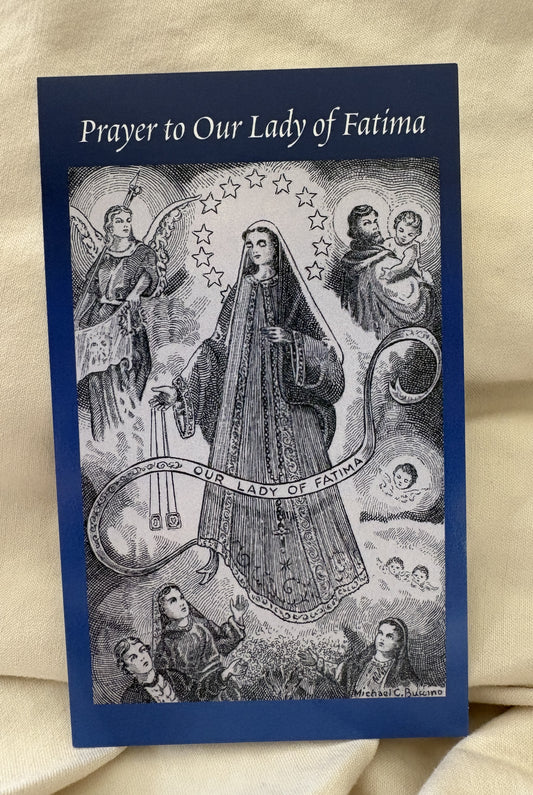 Our Lady of Fatima Prayer Card
