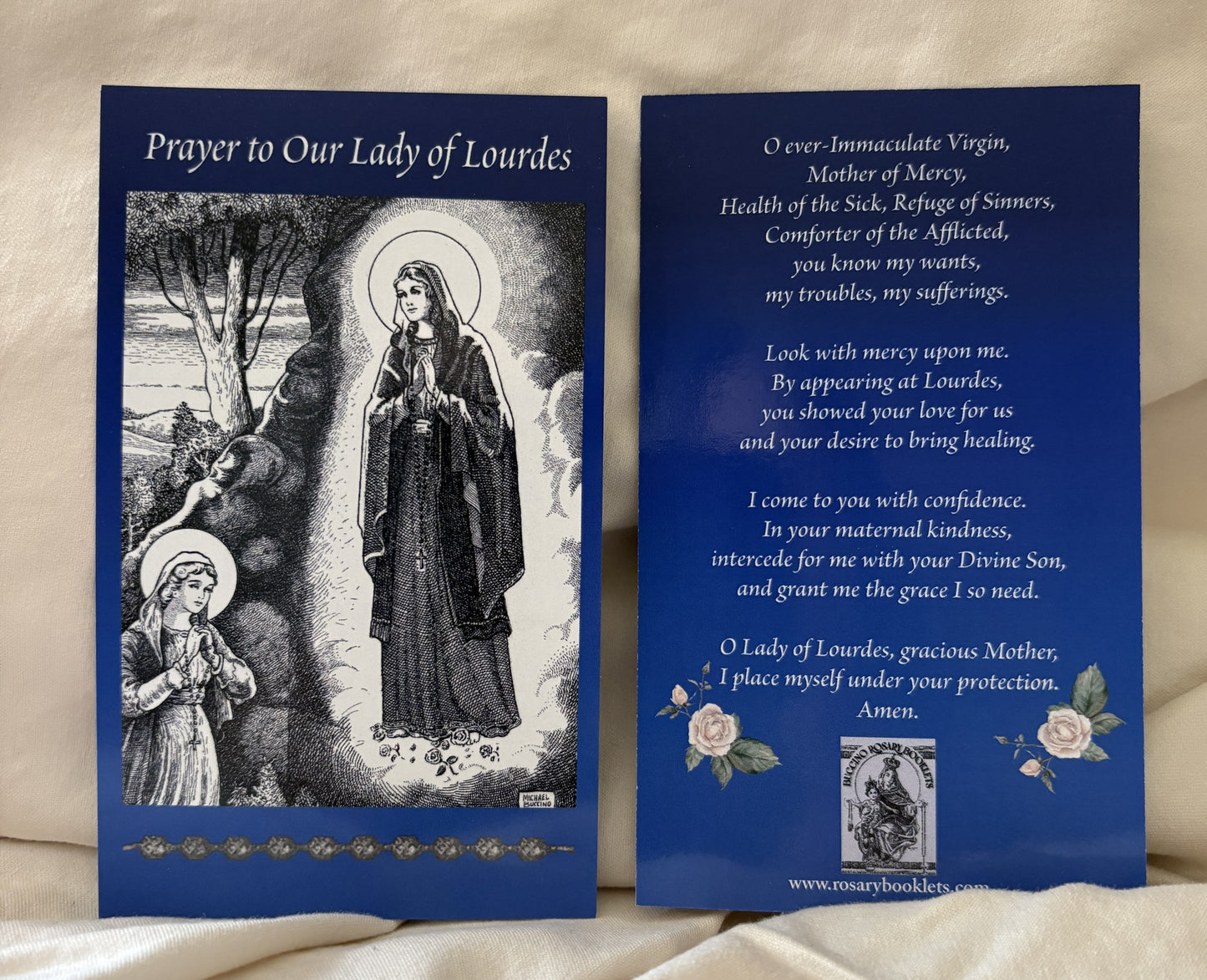 Our Lady of Lourdes Prayer Card