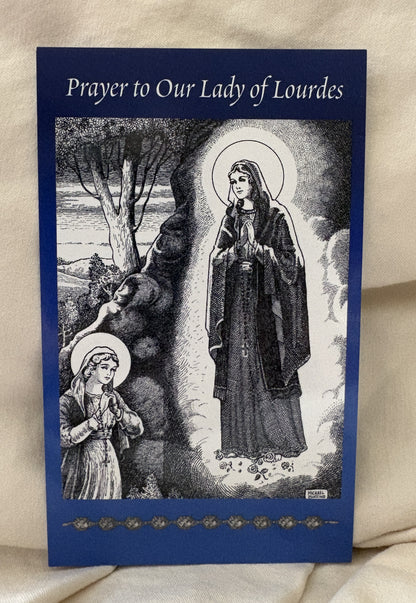 Our Lady of Lourdes Prayer Card