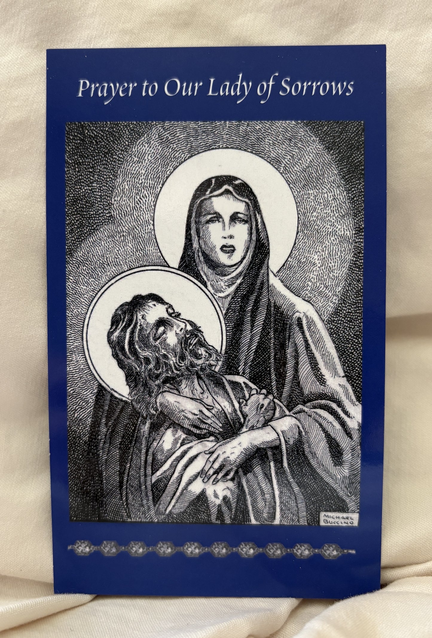 Our Lady of Sorrows Prayer Card