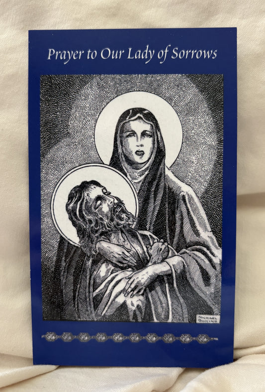 Our Lady of Sorrows Prayer Card