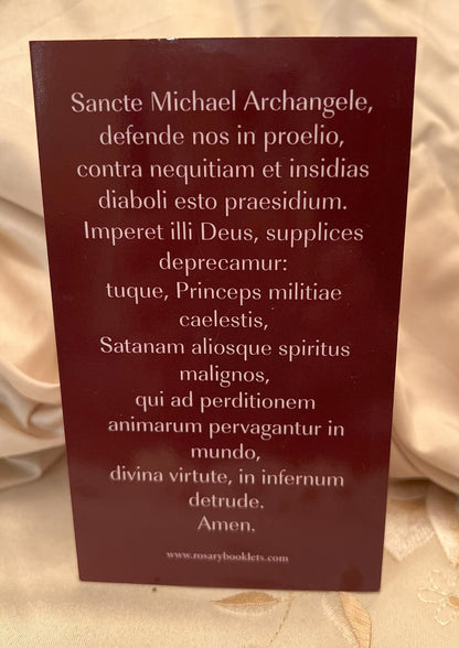 St. Michael the Archangel Prayer Card (in Latin)
