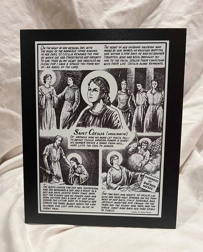 Saint Cecilia Desktop Plaque (8"X10"X1/8")