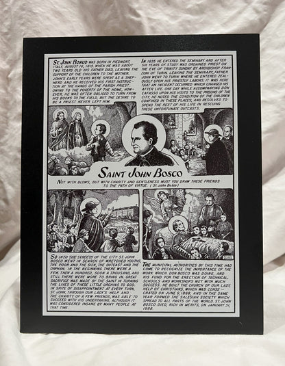 Saint John Bosco Desktop Plaque (8"X10"X1/8")