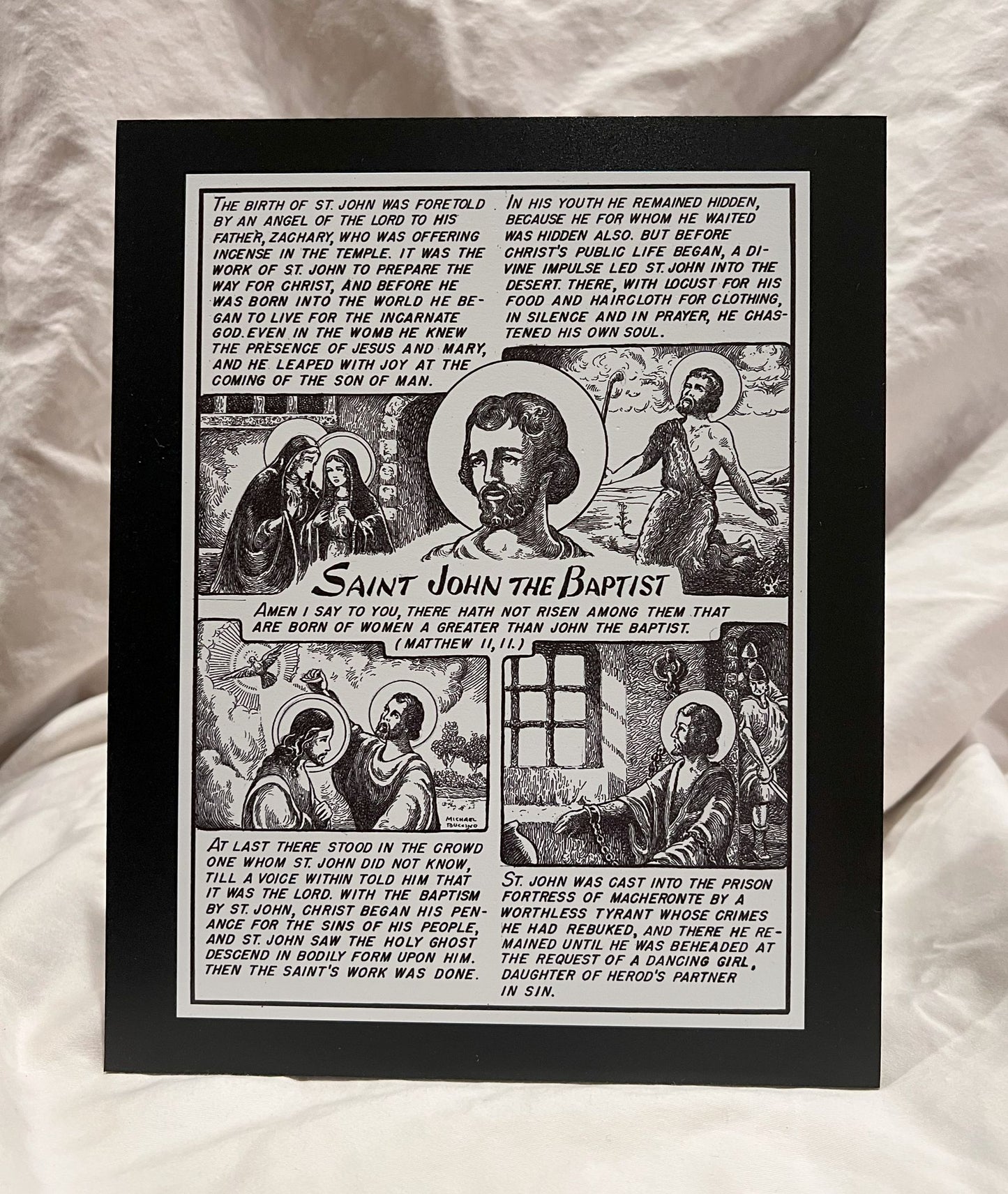Saint John the Baptist Desktop Plaque (8"X10"X1/8")