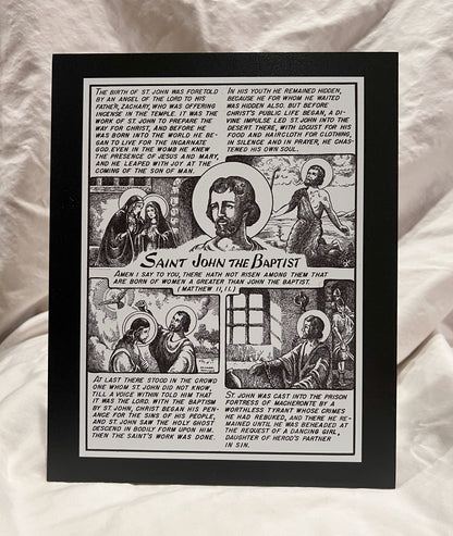 Saint John the Baptist Desktop Plaque (8"X10"X1/8")